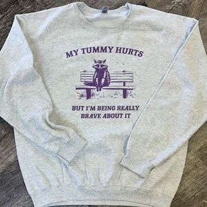 Funny Graphic Raccoon Pullover Sweatshirt